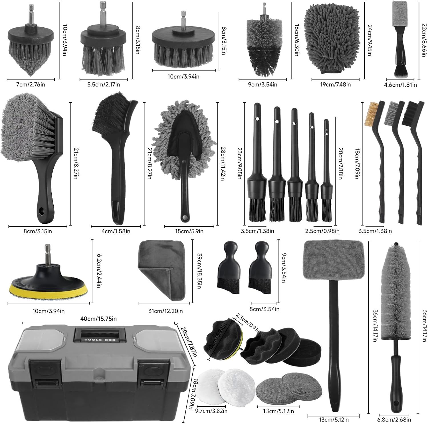 Car Detailing Kit, 36Pcs Profe - Interior Detailing Kit บทวิจารณ์และราคา