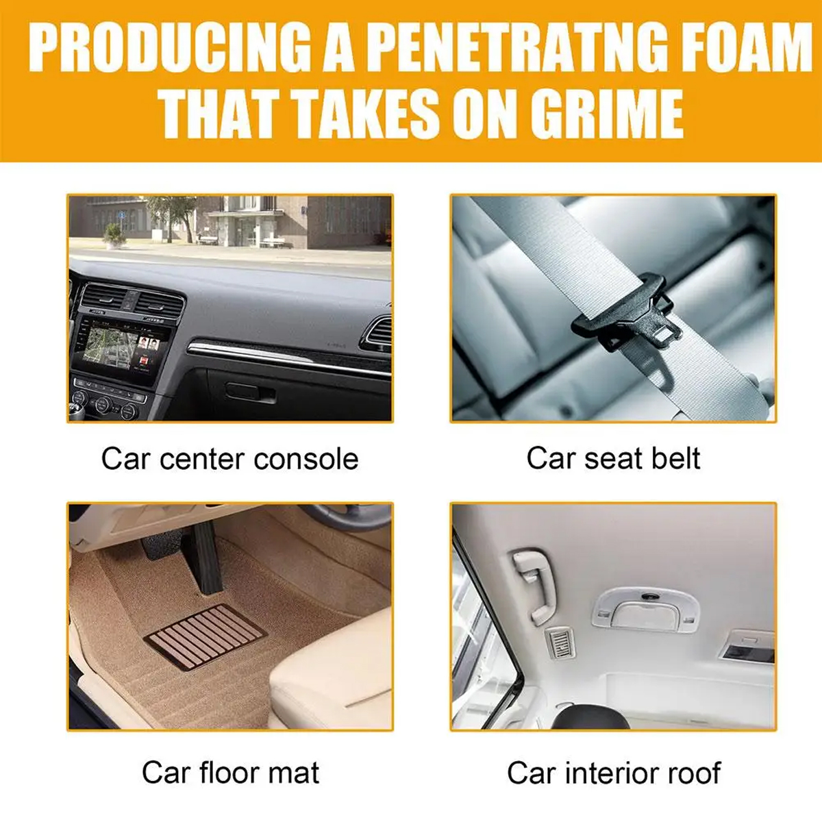 Car Foam Cleaner Neutral PH fo - Seat Cleaner Fabric บทวิจารณ์และราคา