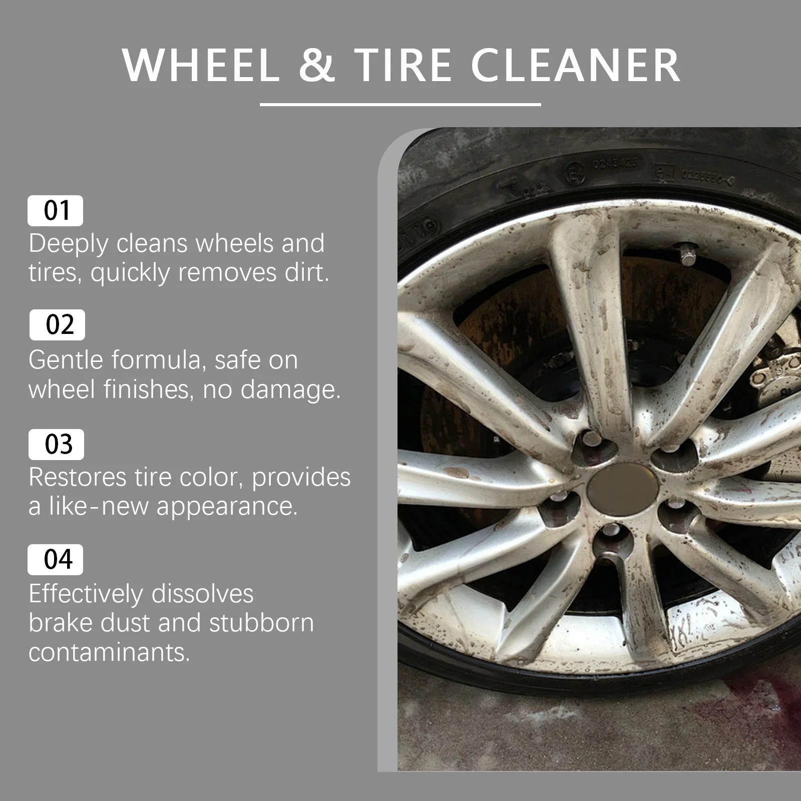 Professional Wheel Tire Cleane - Wheel Cleaner Alloy บทวิจารณ์และราคา