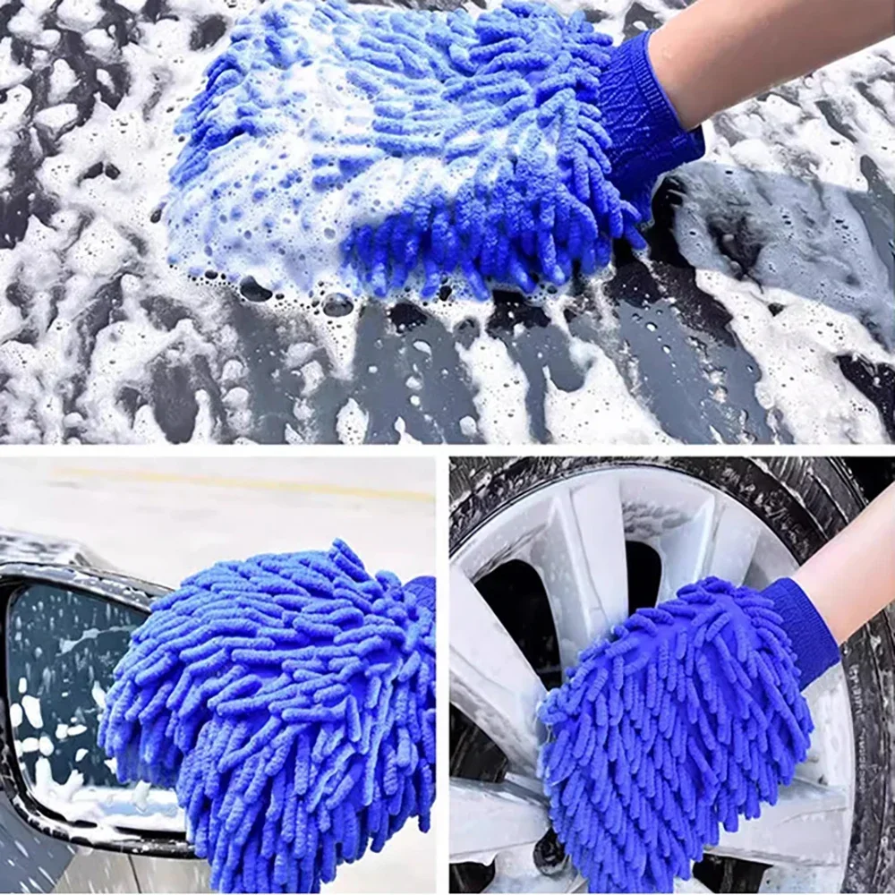 1-2Pcs Blue Microfiber Chenill - Microfiber Towel Detailing บทวิจารณ์และราคา
