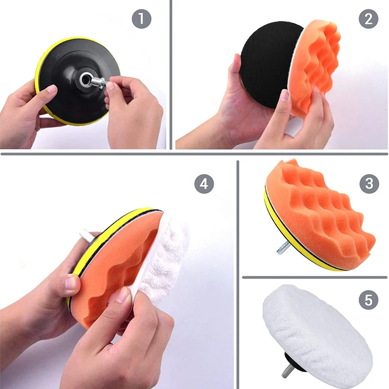6pcs/8pcs/set Car Polishing Sp - Polish Pad Set Buffer บทวิจารณ์และราคา