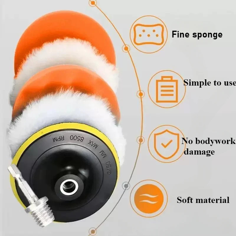 6pcs/8pcs/set Car Polishing Sp - Polish Pad Set Buffer บทวิจารณ์และราคา
