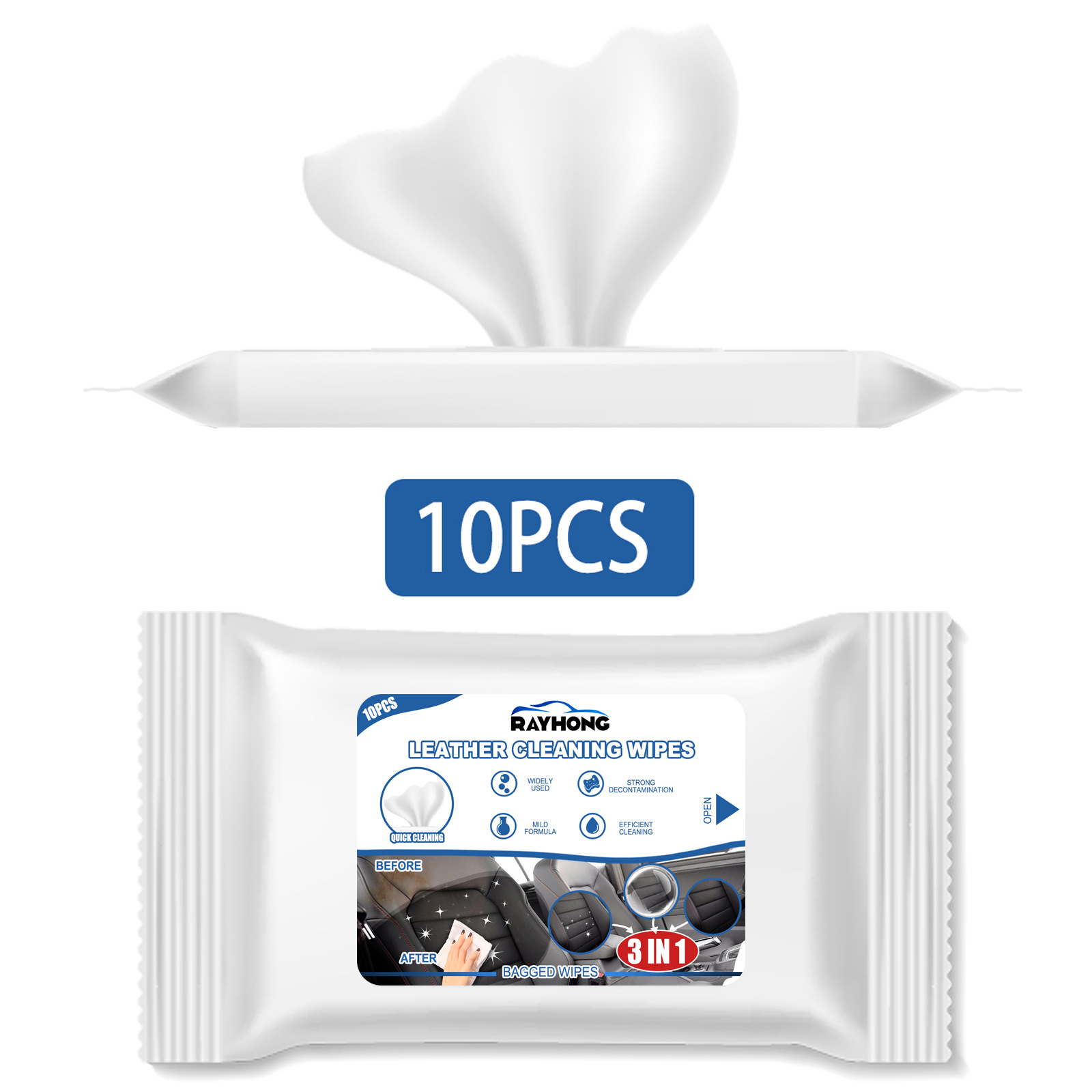 Car Leather Cleaning Wipes, Se - Dirt Brush Interior บทวิจารณ์และราคา