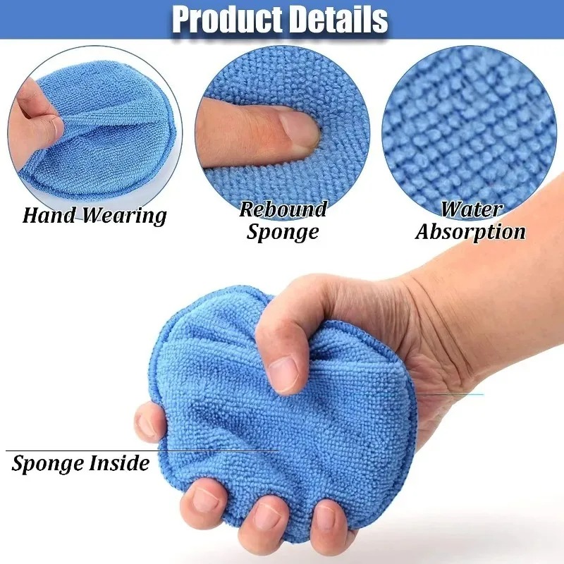 10Pcs Car Detailing Applicator - Wax Applicator Pad บทวิจารณ์และราคา