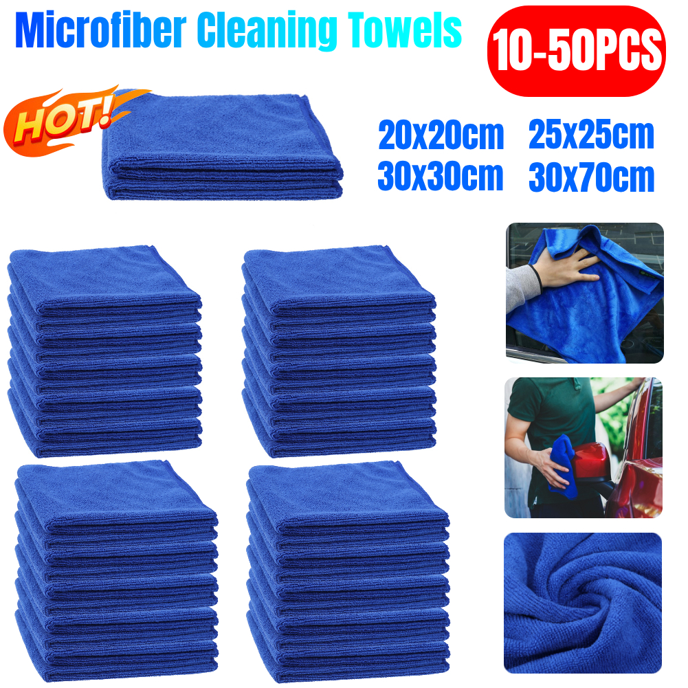 10-50PCS Microfiber Cleaning T - Microfiber Towel Detailing บทวิจารณ์และราคา