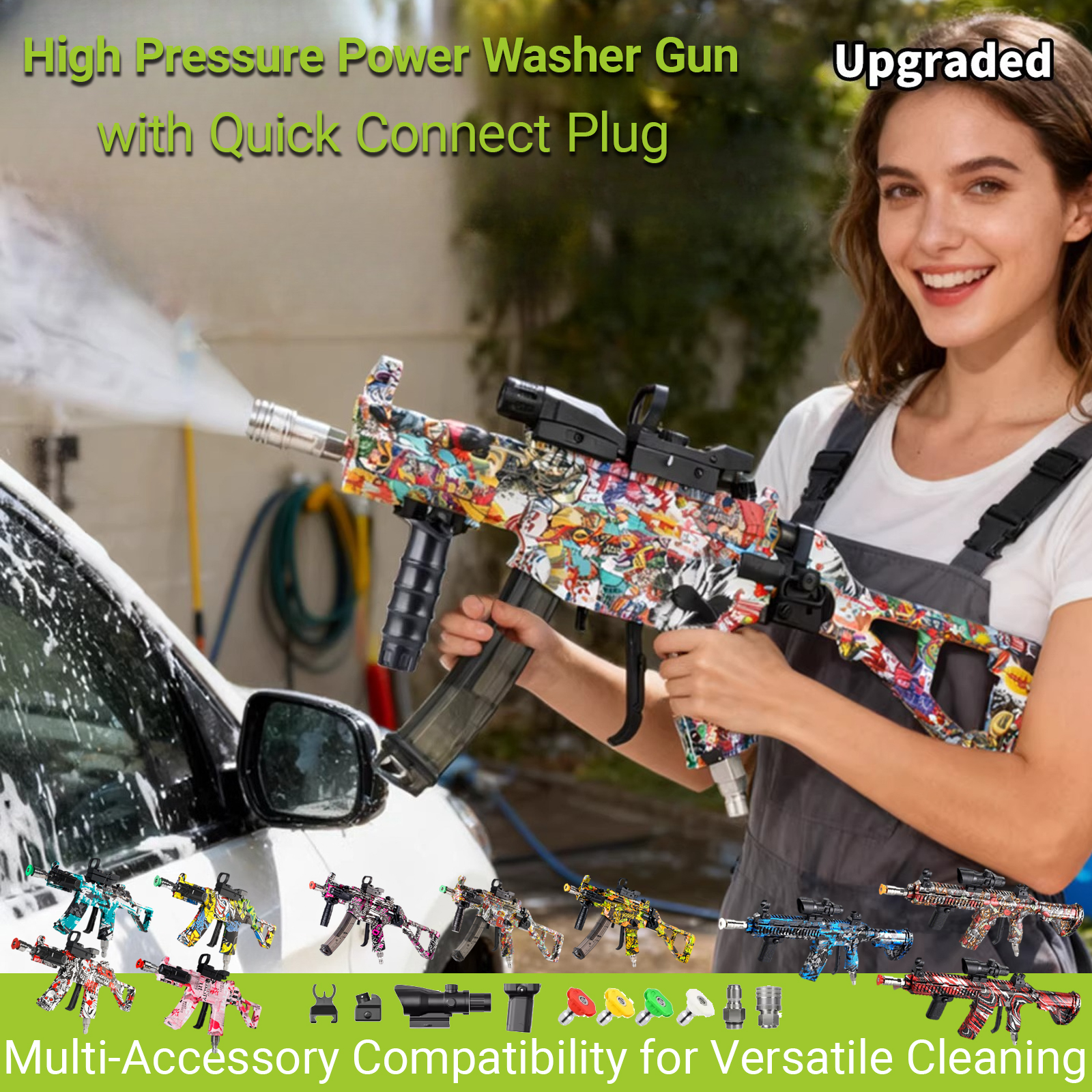 High Pressure Power Washer Gun - Foam Cannon Car Wash บทวิจารณ์และราคา