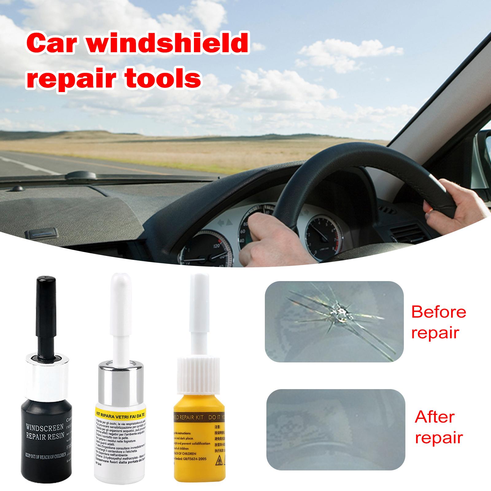 Car Cracked Glass Repair Kit W - Glass Cleaner Streak บทวิจารณ์และราคา