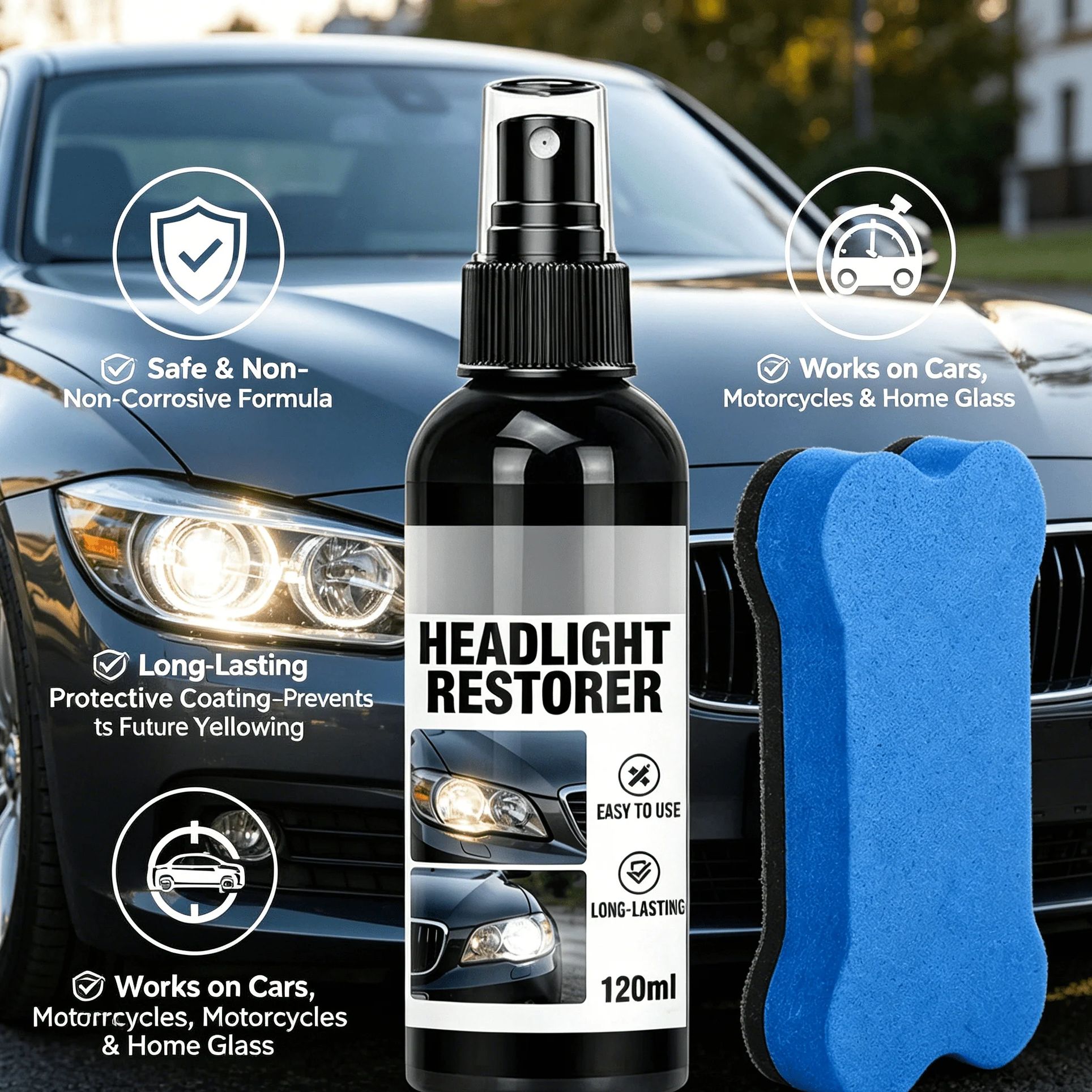 120ml Black Shine Plastic Rest - Trim Restorer Plastic บทวิจารณ์และราคา