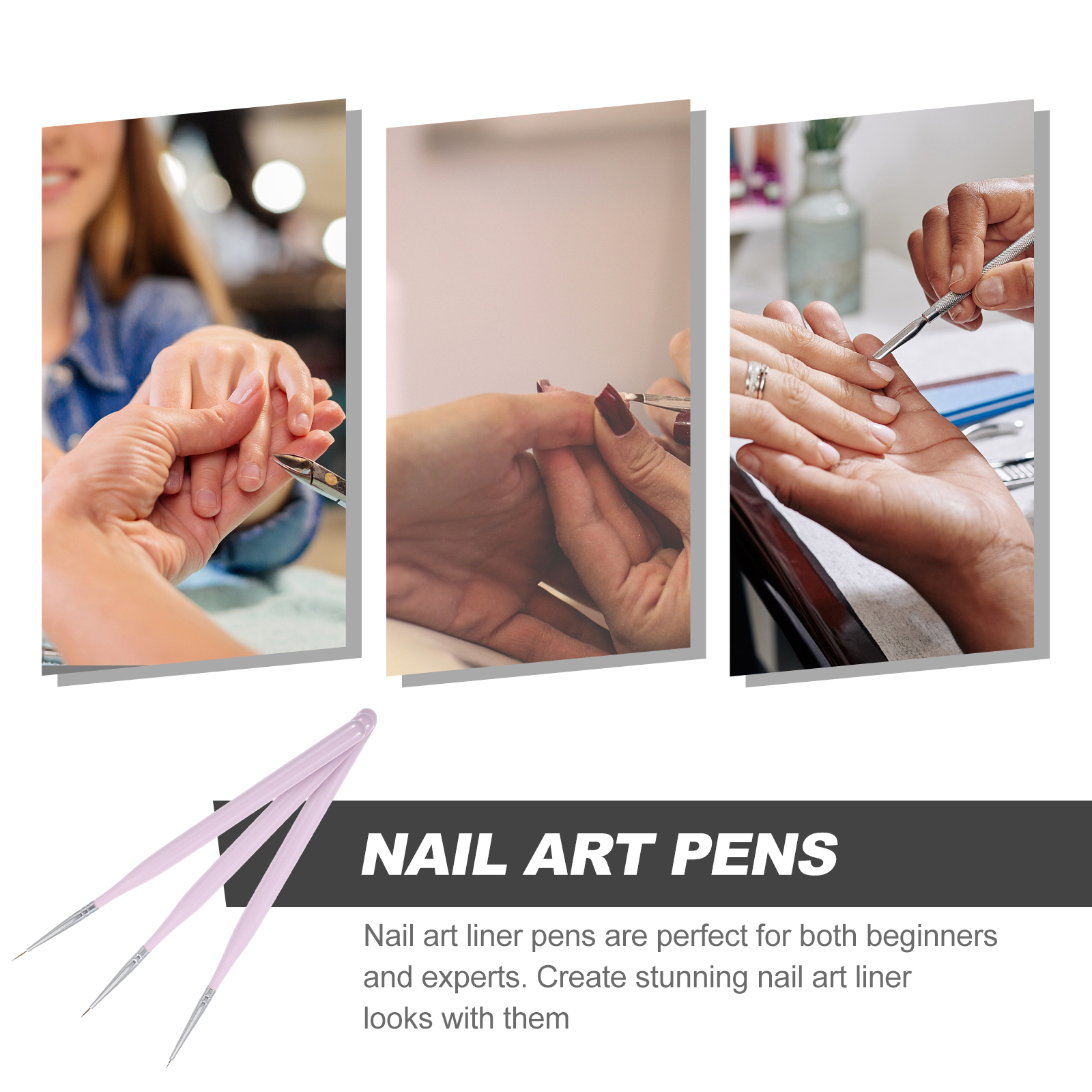 3Pcs Nail Art Brush Set Fine T - Detailing Brush Set บทวิจารณ์และราคา