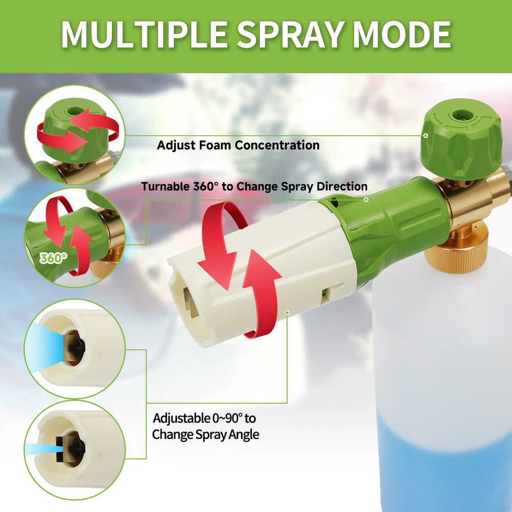 Aluminum Foam gun Lance Foam c - Foam Cannon Car Wash บทวิจารณ์และราคา