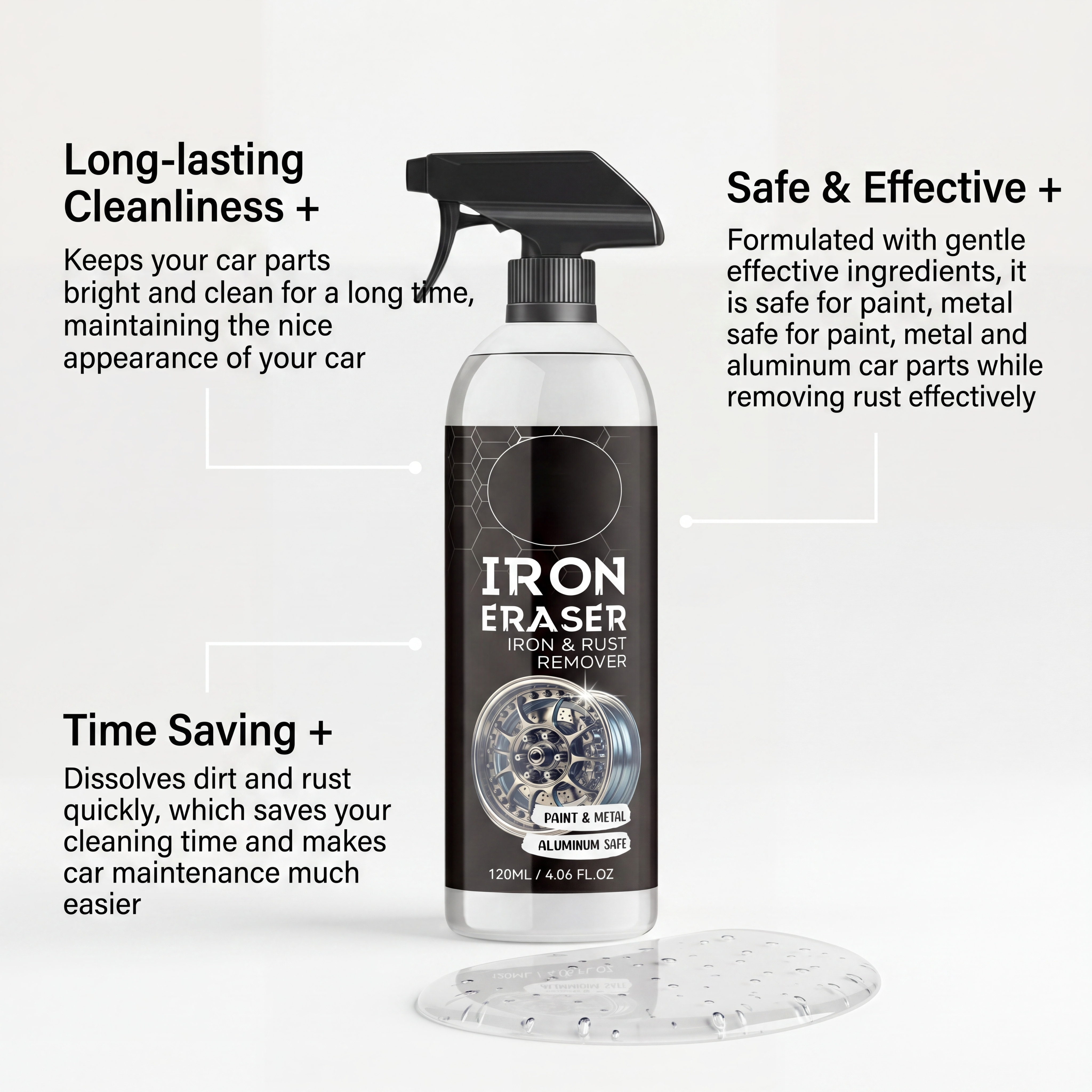 Car Rust Remover Spray Powerfu - Wheel Cleaner Alloy บทวิจารณ์และราคา