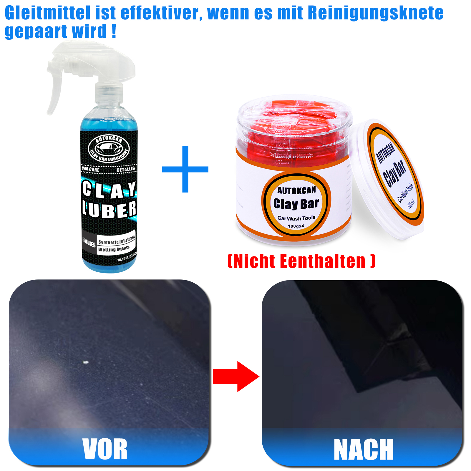 200G Car Clay Bar And 300ml Ma - Clay Bar Lubricant บทวิจารณ์และราคา