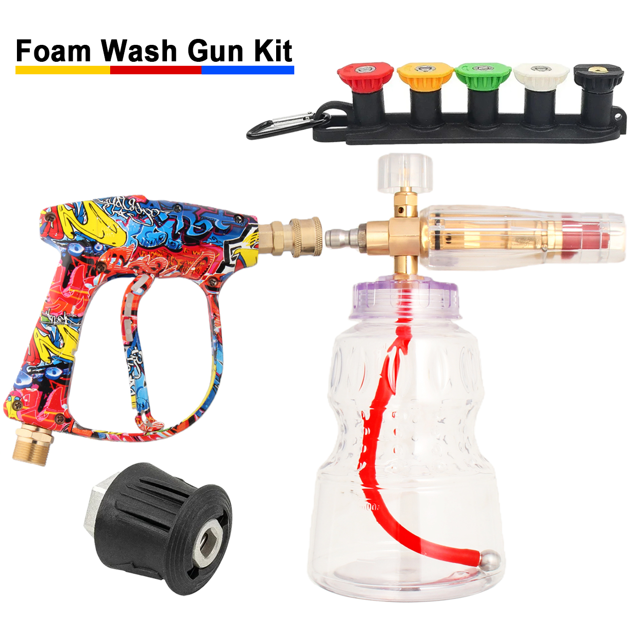 Vibrant Painted Spray Gun + Al - Foam Cannon Car Wash บทวิจารณ์และราคา