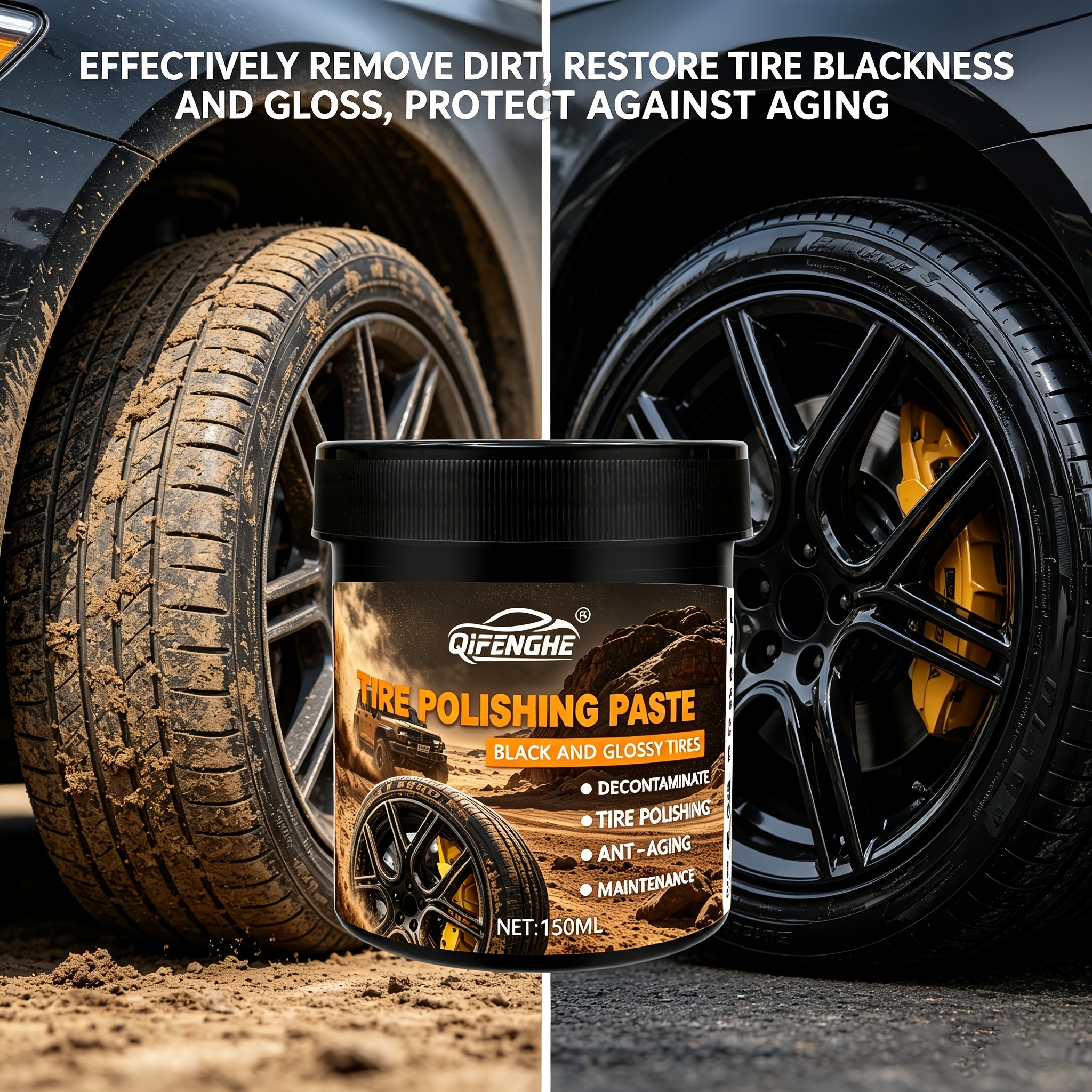Car Tire Polish Paste Kit - Hi - Wax Applicator Pad บทวิจารณ์และราคา