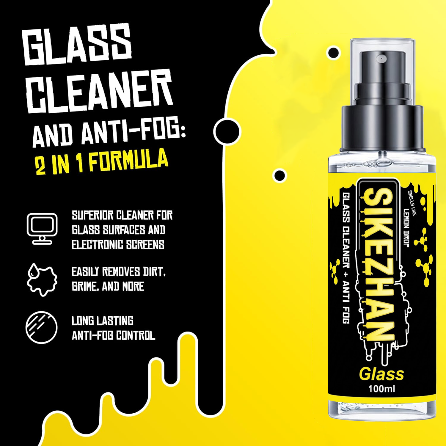 2-in-1 Anti-Fog Spray & Glass  - Glass Cleaner Streak บทวิจารณ์และราคา