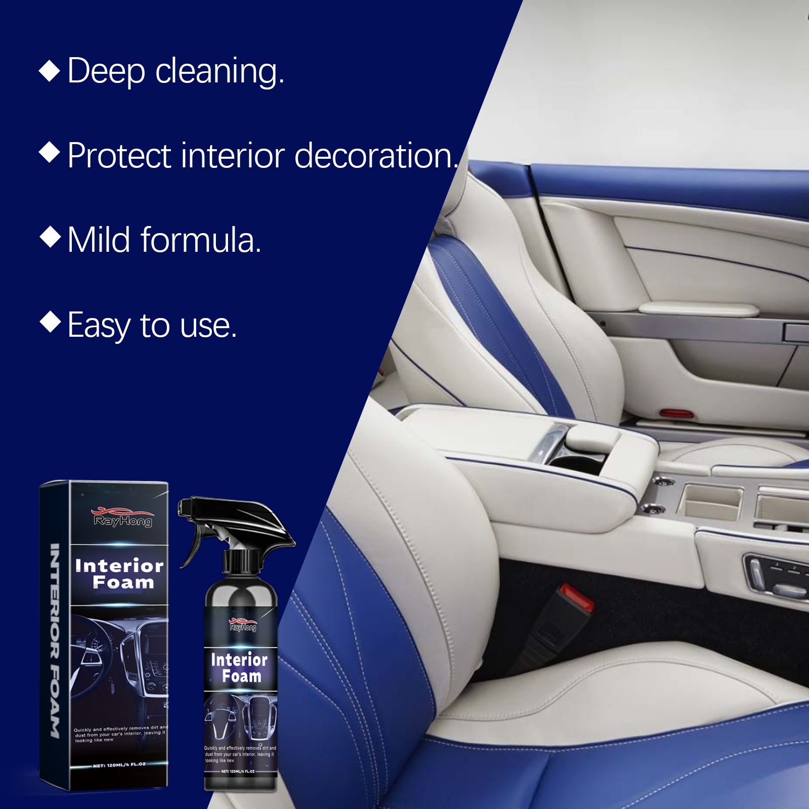 Multi-purpose Car Interior Foa - Seat Cleaner Fabric บทวิจารณ์และราคา