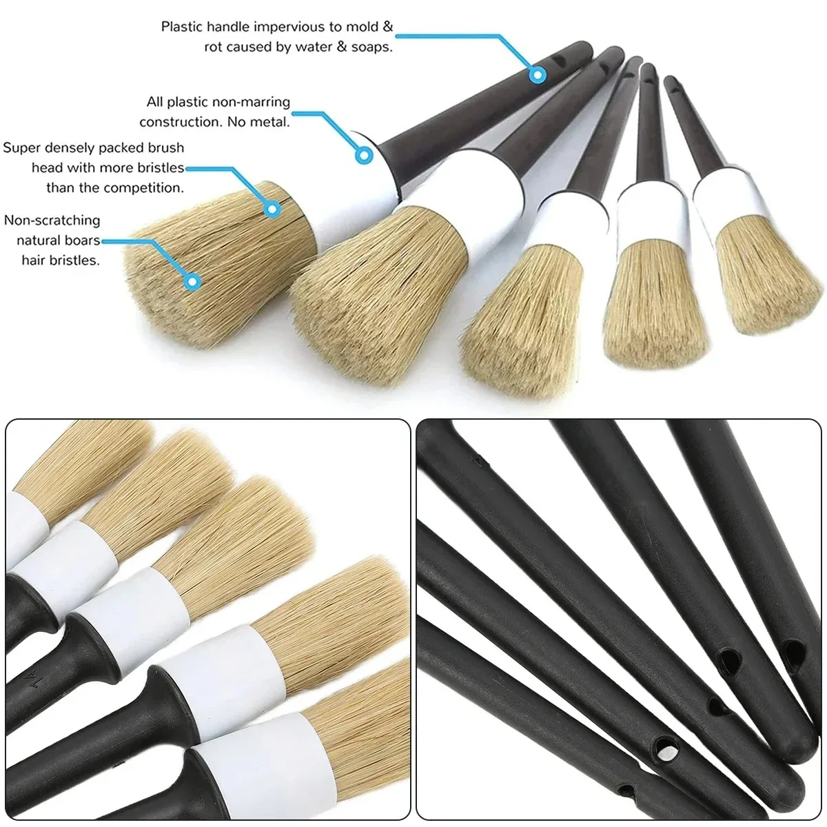 5PCS Cleaning Tools  Auto Car  - Dirt Brush Interior บทวิจารณ์และราคา
