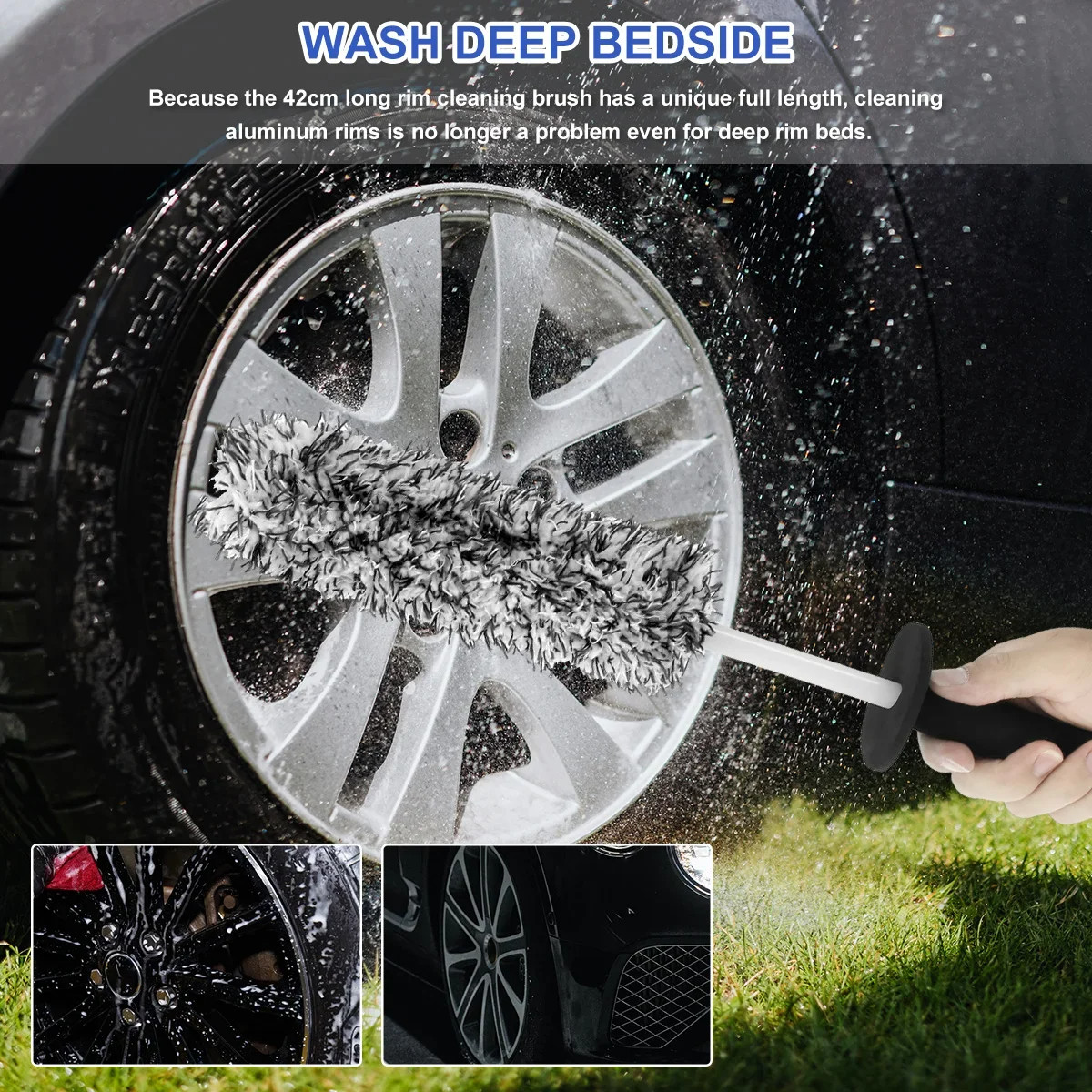 Car Alloy Wheel Cleaning Brush - Wheel Cleaner Alloy บทวิจารณ์และราคา
