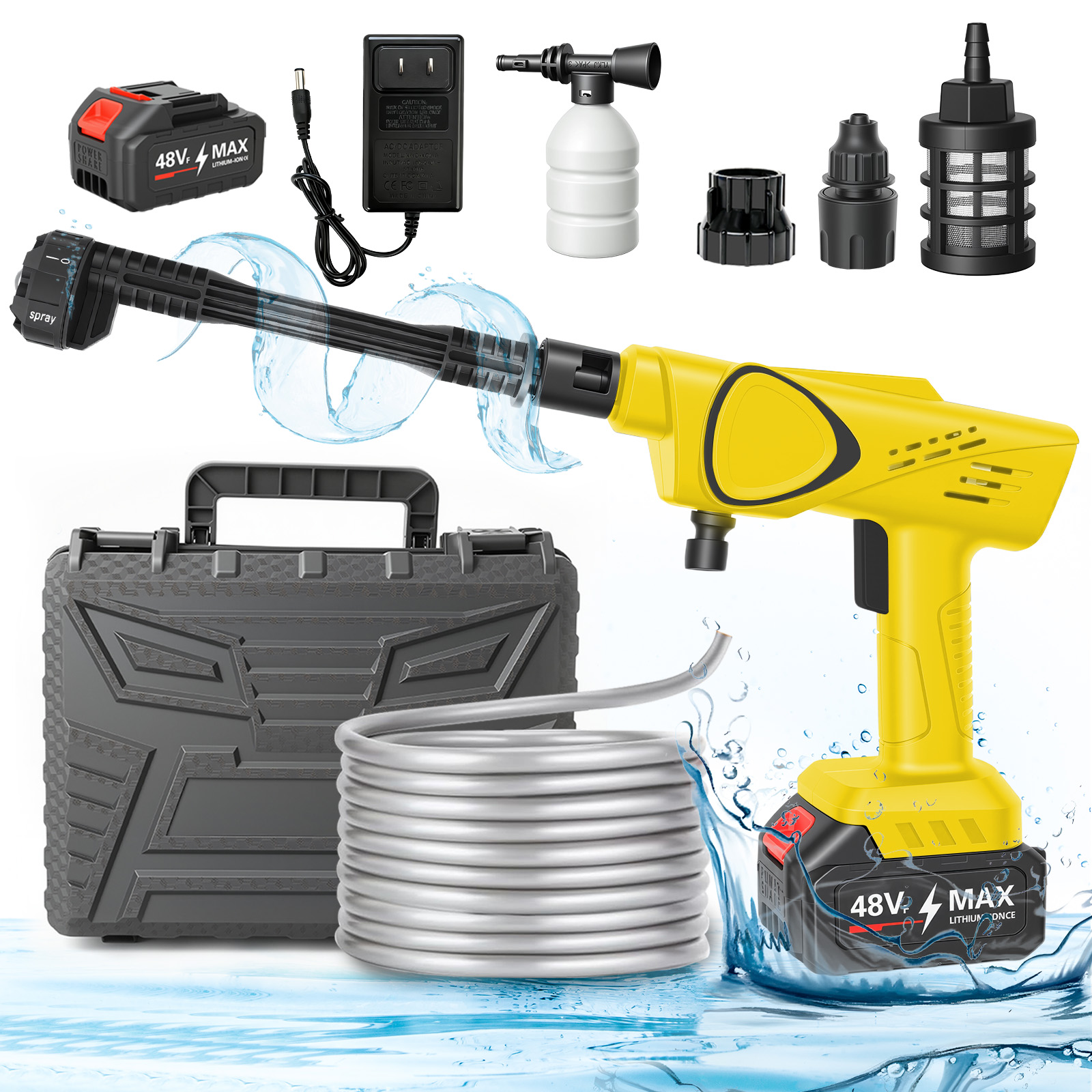 21V Portable Cordless Pressure - Car Shampoo Ph บทวิจารณ์และราคา