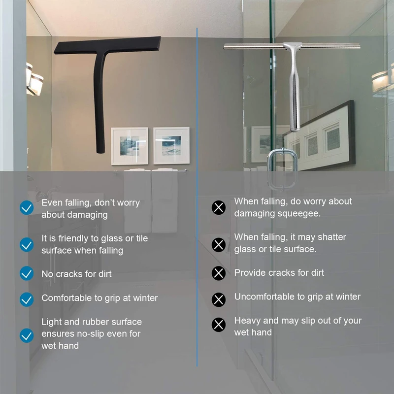 Silicone Squeegee Streak Free  - Glass Cleaner Streak บทวิจารณ์และราคา
