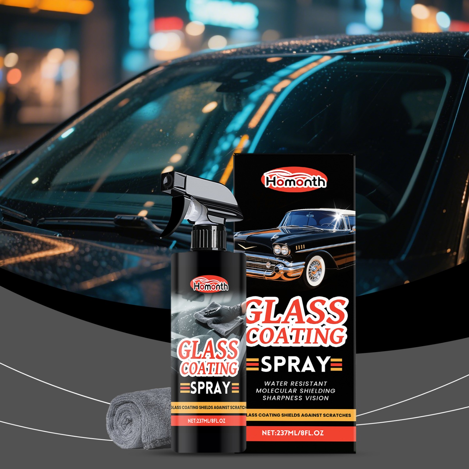 Car Glass Cleaner & Anti-Fog S - Glass Cleaner Streak บทวิจารณ์และราคา
