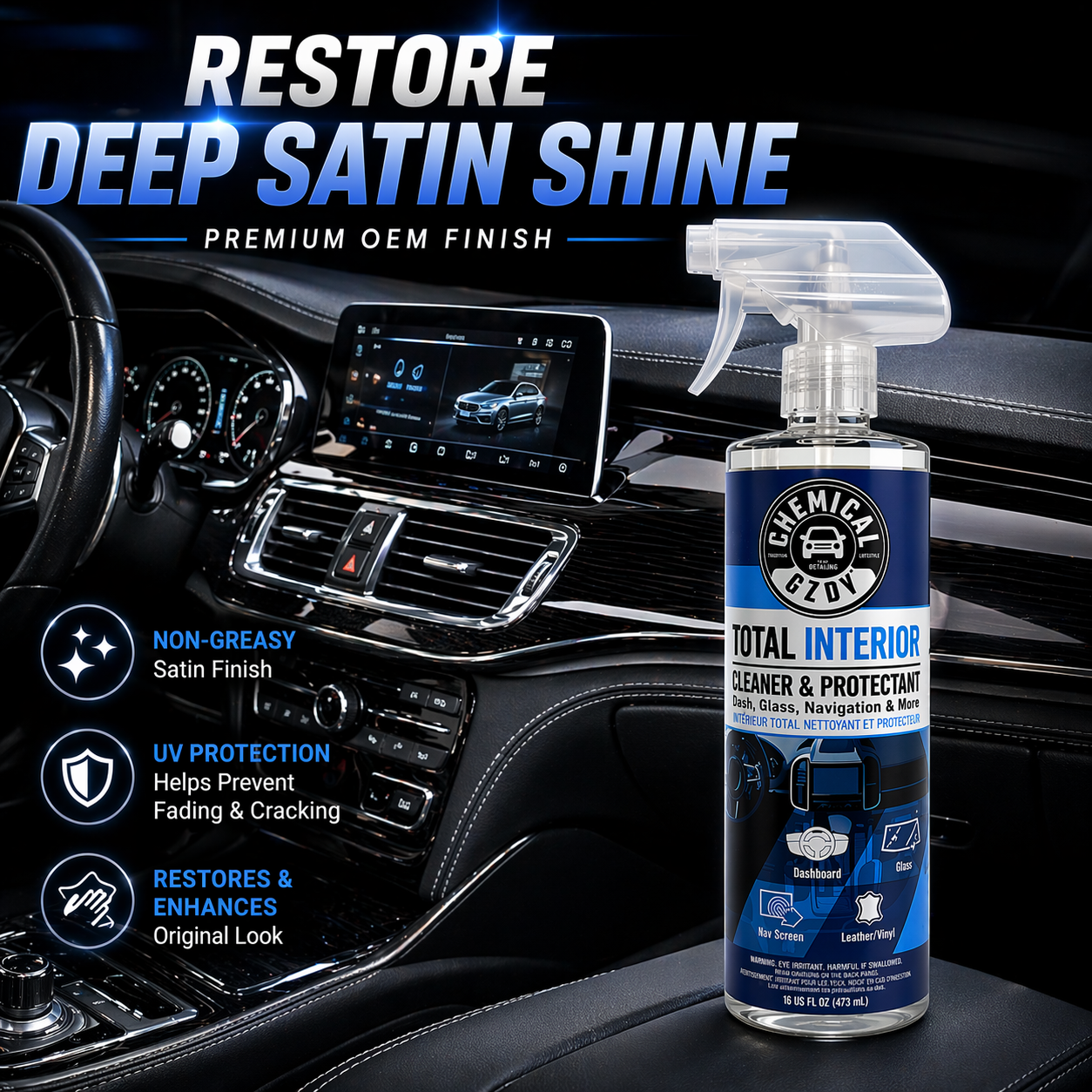 Total Interior Cleaner 473ml – - Leather Cleaner Interior บทวิจารณ์และราคา