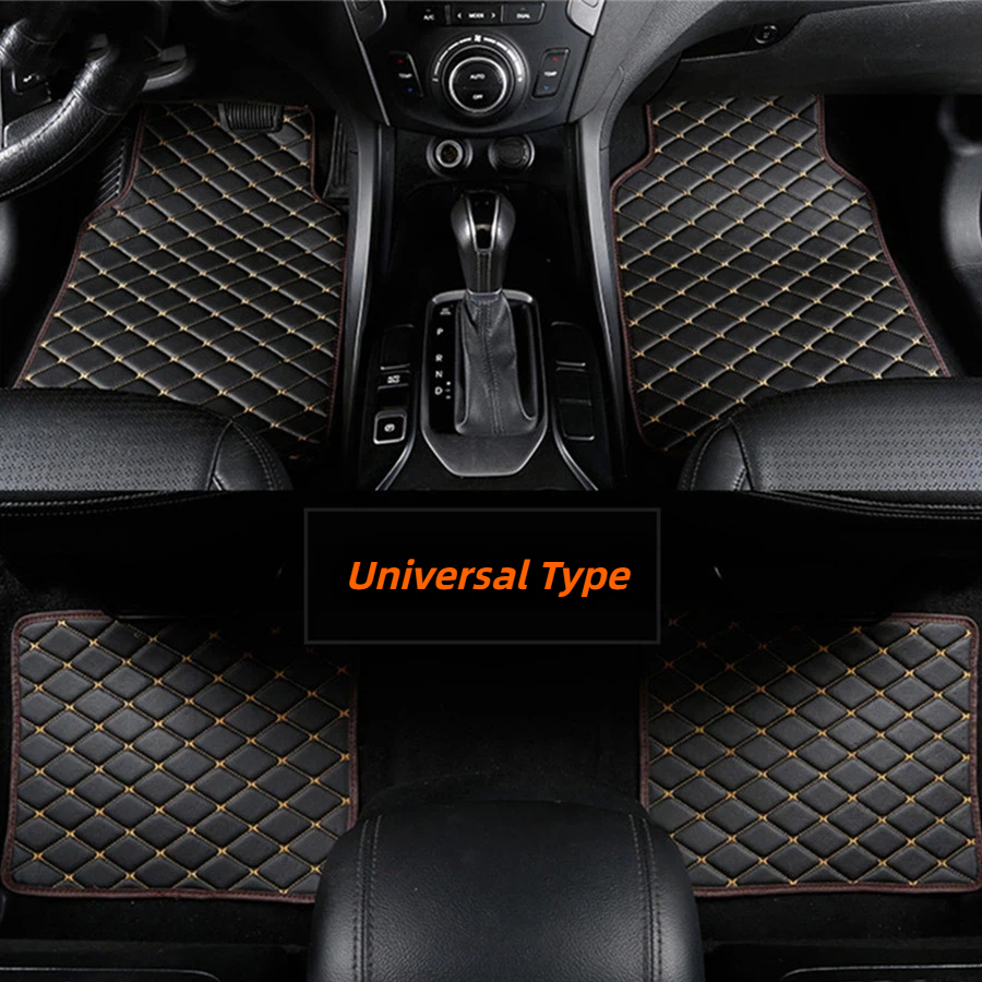 4pcs PU Leather Black Car Floo - Leather Cleaner Interior บทวิจารณ์และราคา