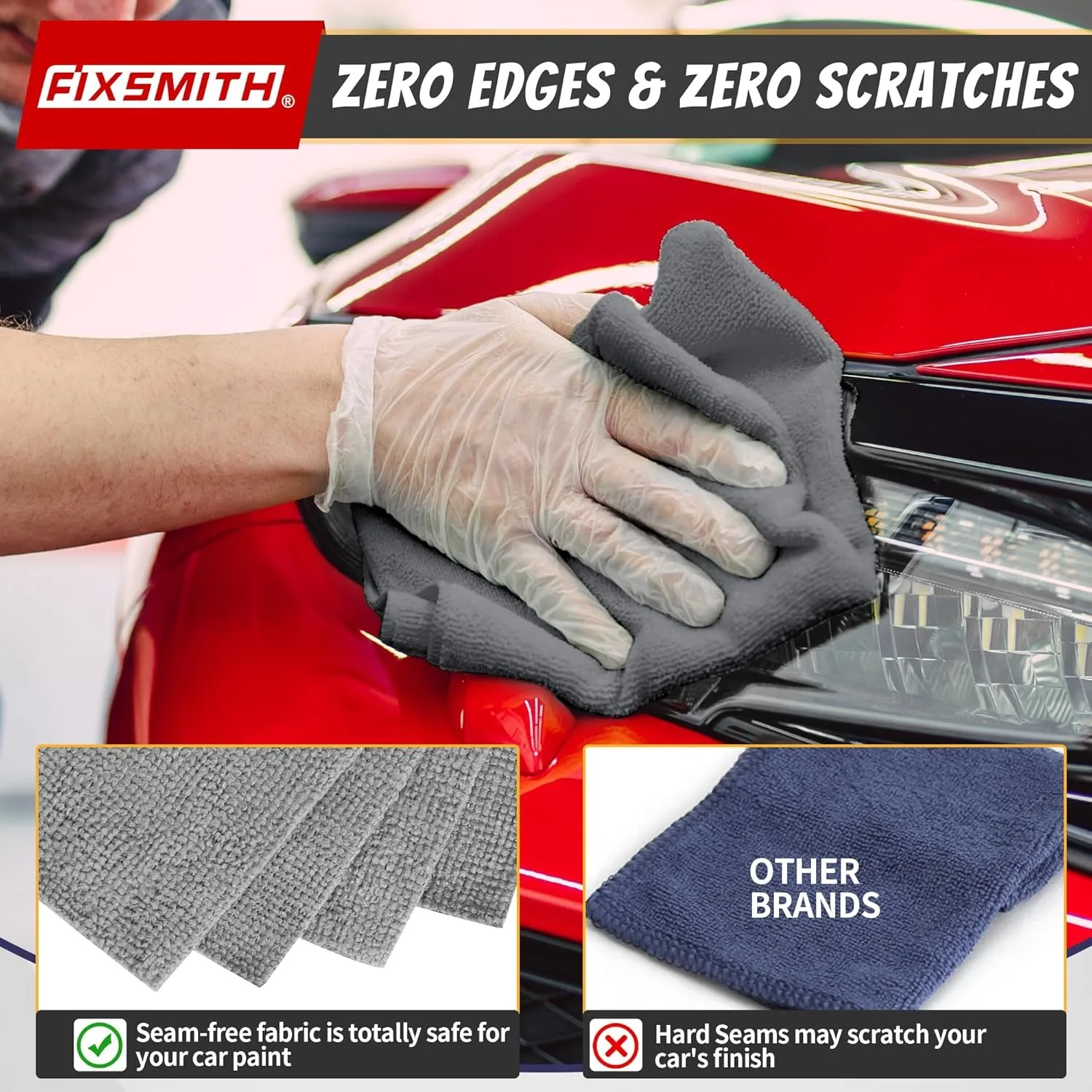1/50pcs Microfiber Cleaning Cl - Microfiber Towel Detailing บทวิจารณ์และราคา