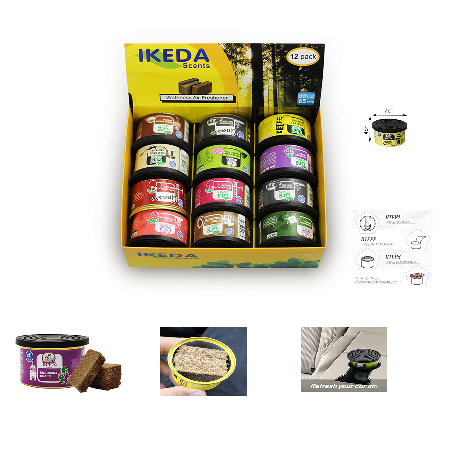 Car Air Fresheners:  Lemon Sce - Odor Eliminator Car บทวิจารณ์และราคา