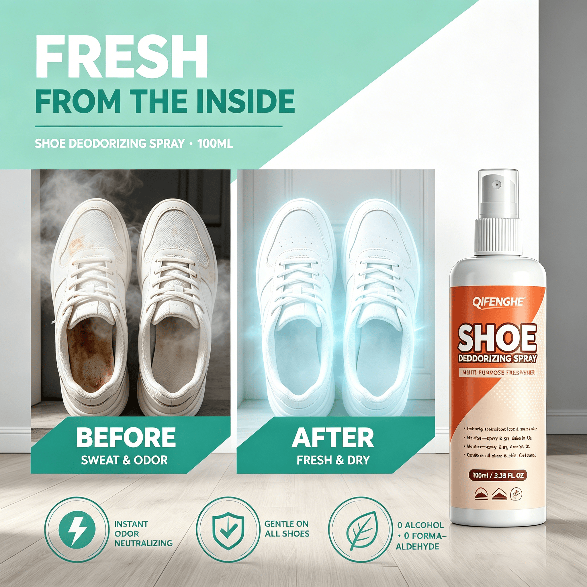 Shoe Deodorizer Spray 100ml –  - Odor Eliminator Car บทวิจารณ์และราคา