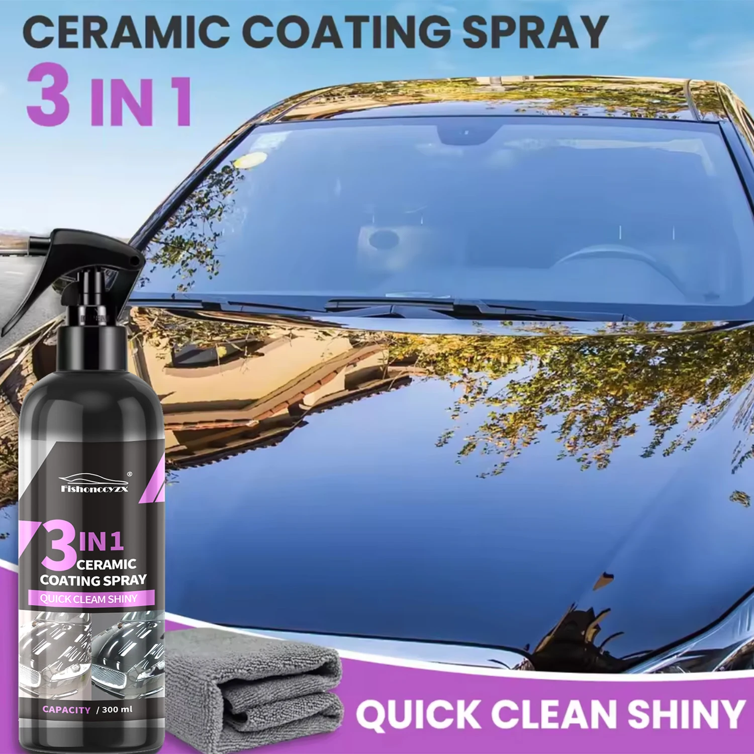 3 in 1 Car Ceramic Liquid Coat - Car Wax Ceramic Coating บทวิจารณ์และราคา