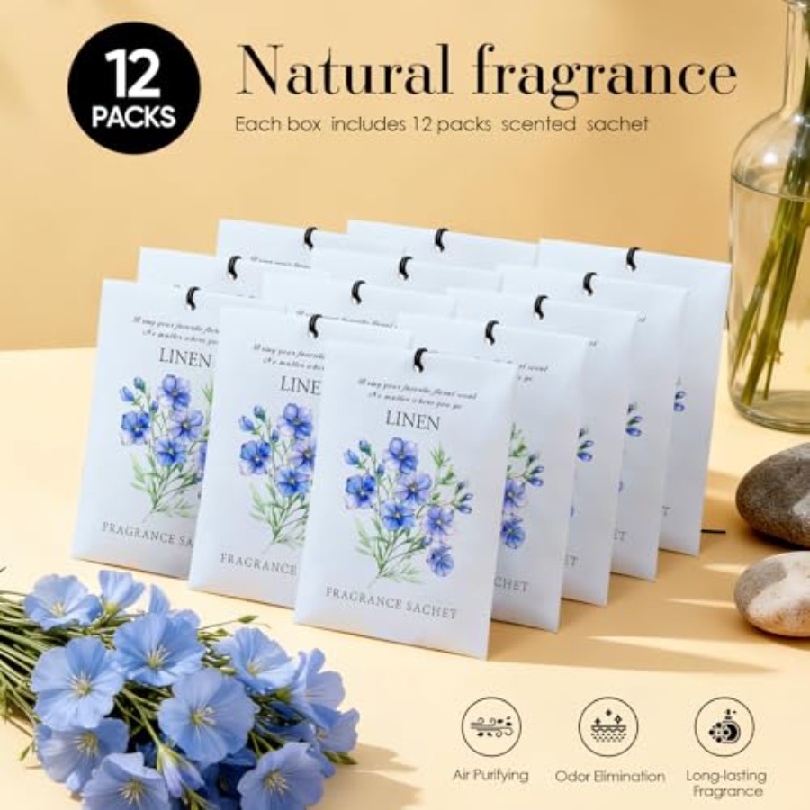 Scented Sachet Bags - 12 Pack  - Odor Eliminator Car บทวิจารณ์และราคา