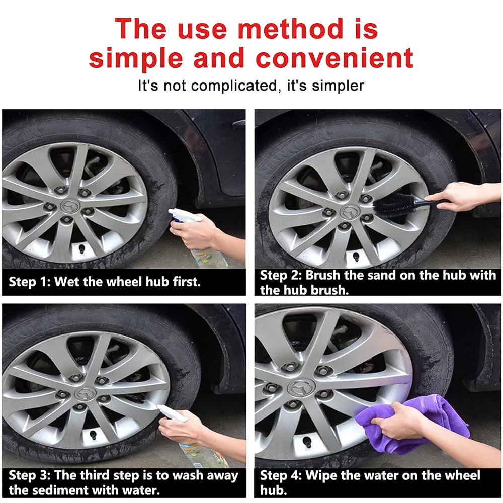 Car Wheel Brush Soft Bristle T - Wheel Cleaner Alloy บทวิจารณ์และราคา