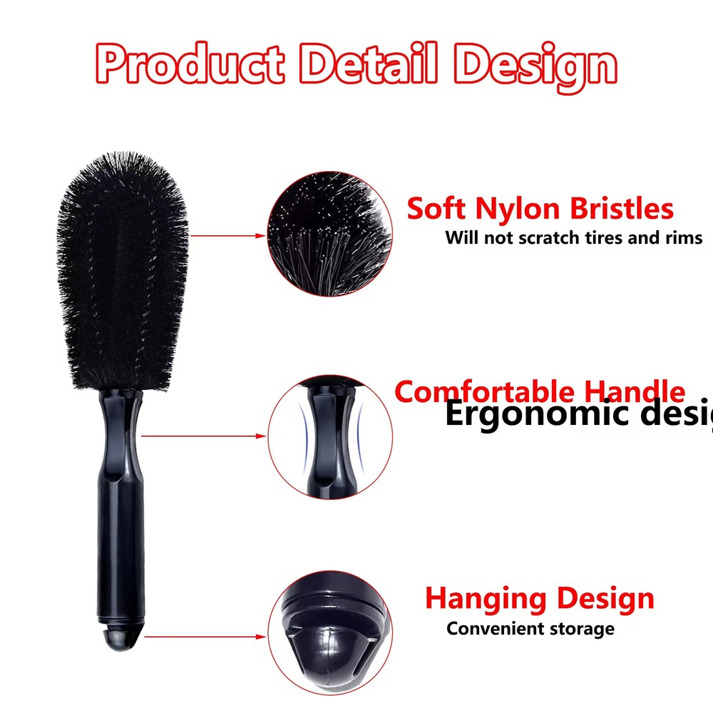 Car Wheel Brush Soft Bristle T - Wheel Cleaner Alloy บทวิจารณ์และราคา